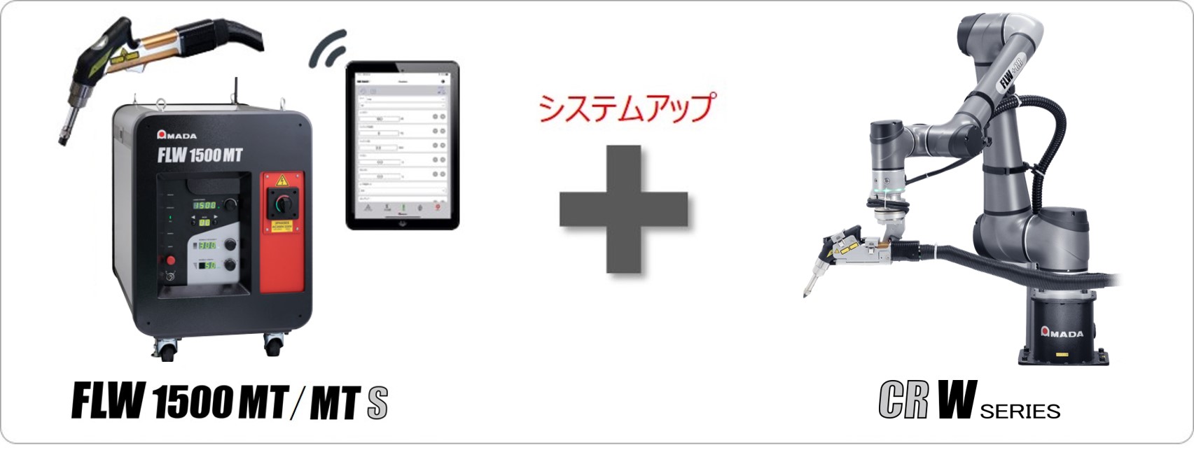 ハンディファイバーレーザ溶接機＋協働ロボット