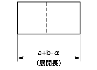 鋭角曲げ展開図