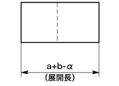 鈍角曲げ展開図