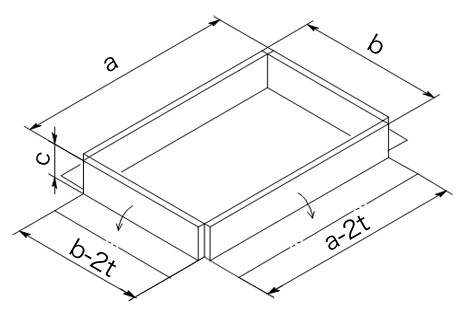 BOX形状（両引きの突き合わせ）