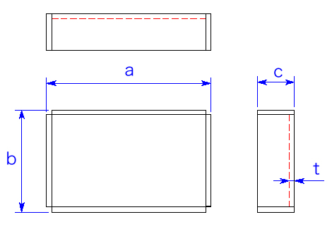 BOX形状（両引きの突き合わせ）三角法