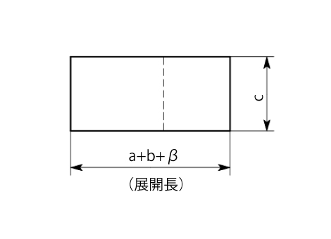 内側寸法加算法 展開図