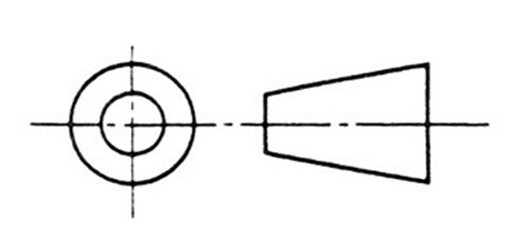 a) 第三角法の記号