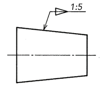 テーパ指示の図