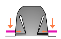 ロック機能付きほぞ溝の仕組み