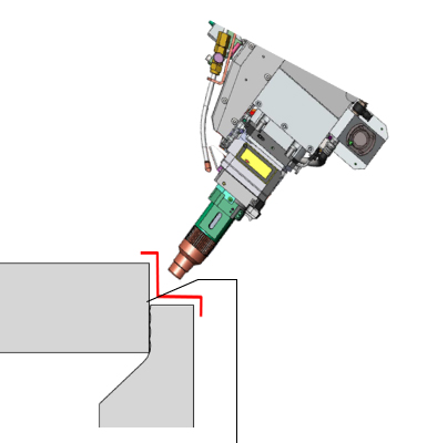 はめ込み構造による半引き角継ぎ手溶接